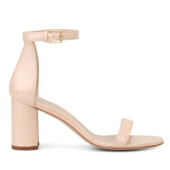 Stuart Weitzman 75 Lessnudist nude leather sandals EU 36/US 5.5 Brand New - Picture 7 of 10